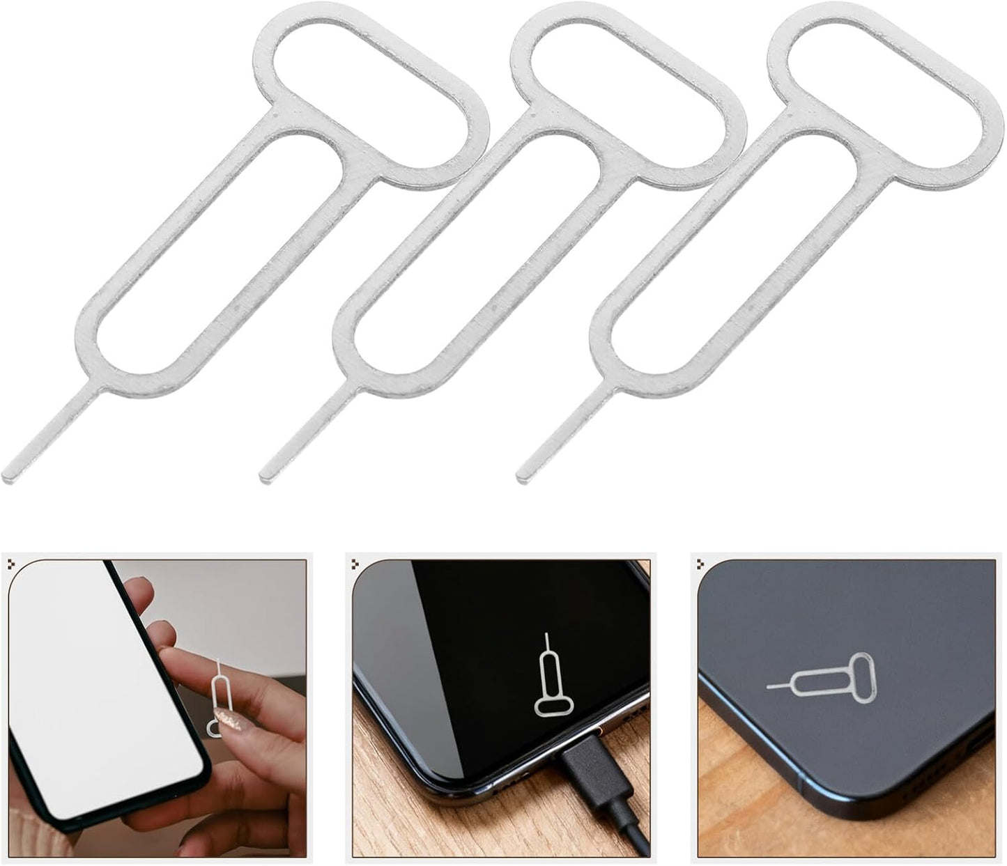 300pcs Set GALPADA Sim Card Ejector Pin Universal Phone Sim Tray Removal Tool for Cell Phones and Smartphones