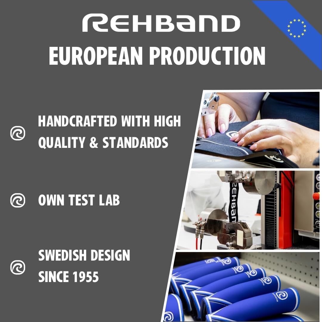 Rehband 5mm Knee Sleeves for Functional Training, Cross-Training & Powerlifting, Weightlifting Knee Support made of Neoprene, Unisex, Colour:Gold/Black - 1 Pair, Size:XX-Large