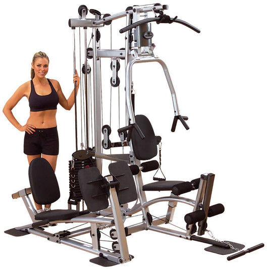 Body-Solid Powerline (P2LPX) Multi-Station Single Weight Stack Home Gym Machine, Arm & Leg Strength Training Functional Exercise Workout Station for Weight Lifting and Bodybuilding with Leg Press