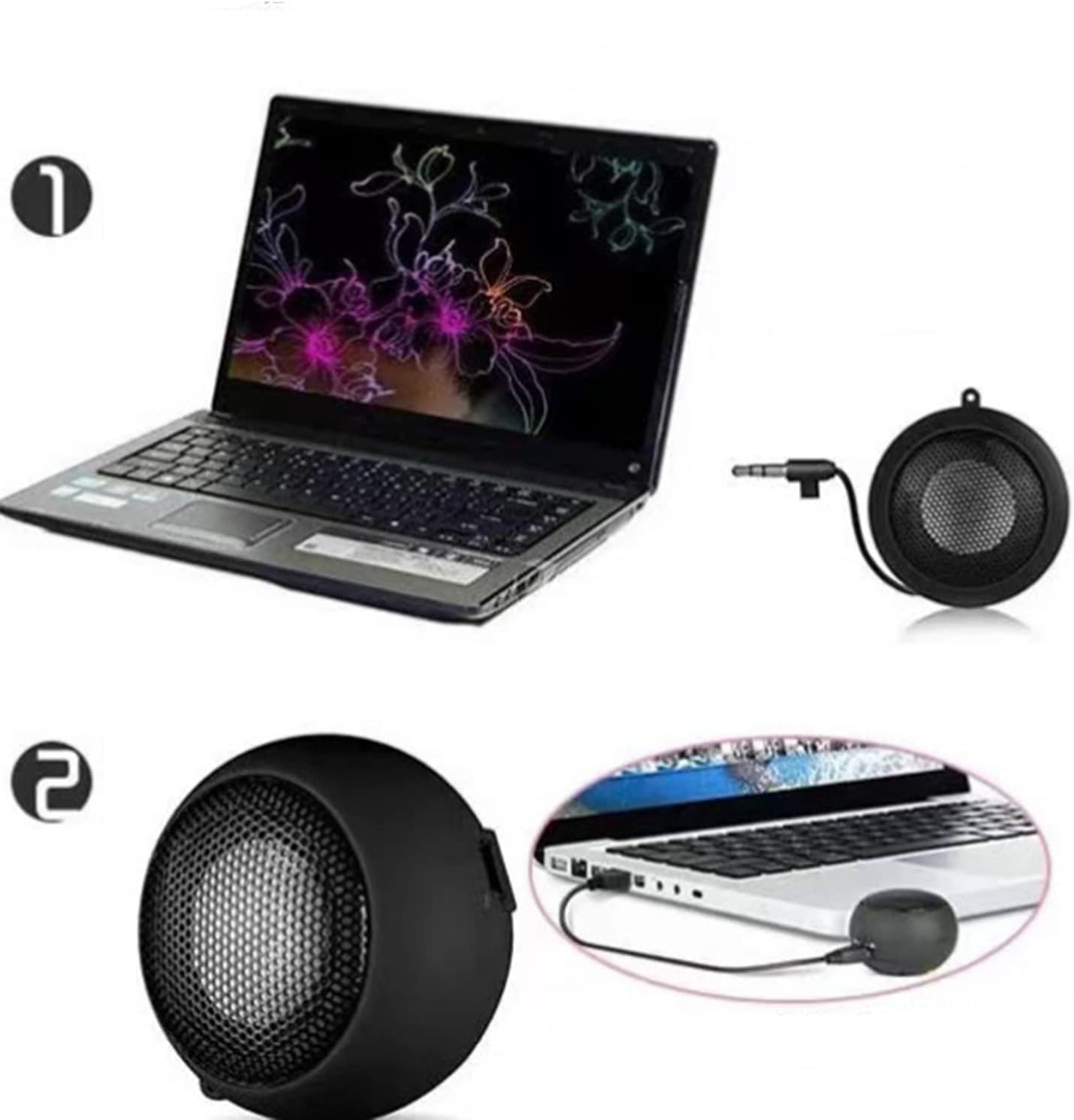 YOXIER Compact Purple Hamburger Speaker for Laptops and Phones