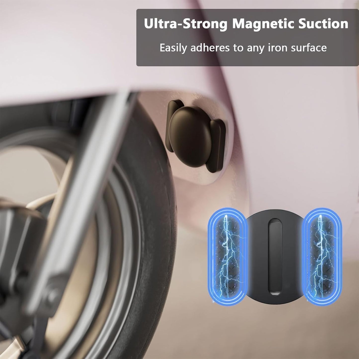 Dahetag (Black,1PCS) Tracker Device for Vehicles,Mini Hidden Car Tracker with Magnetic Case,No Monthly Fee Tracker,Car