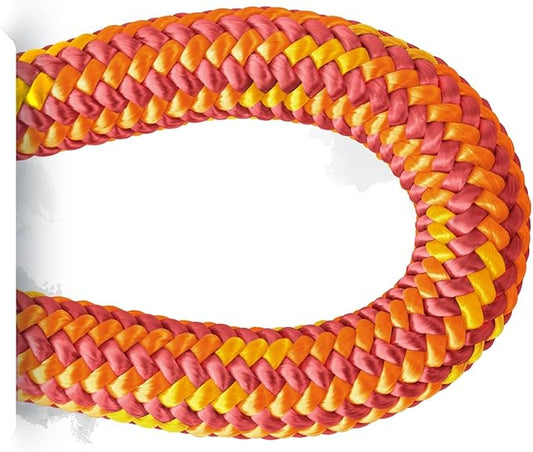 Pelican Rope Arborist Rope 11.8mm x 200Ft High-Strength 24-Strands Static Climbing Rope | 7,000 lb Strength for Tree Climbing, Pulling, Outdoors & Swing | Made in USA - Red, Plain End