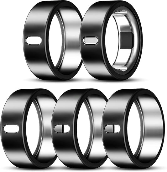 5 Pack Cover Compatible with Oura Ring Gen 4/Oura Ring Gen 3 Horizon/Heritage, Surport Charging with Cover on, Anti-Scratch TPU Protector for Oura Rings Accessories Women Men (Size 7)