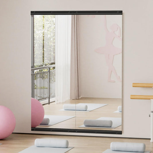 brisafe Home Gym Mirror, 72X36 Inch(Each)-2PCS Large Frameless Tempered Glass Full Body Wall Mounted Mirror for Gym, Yoga, Exercise, Dance Studio
