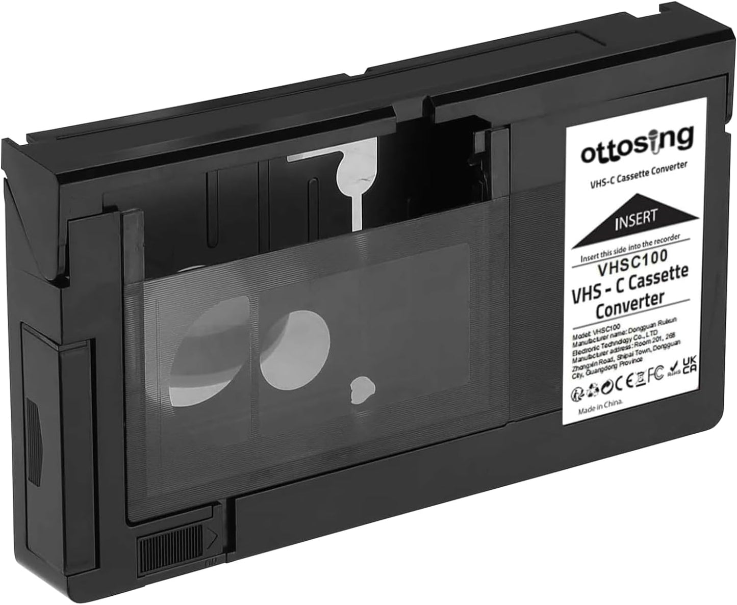 2025 Cassette Hi8, 8mm, New VHS-C to VHS Motorized Camcorder Adapter - Tape Converter for Playback on Standard VHSC