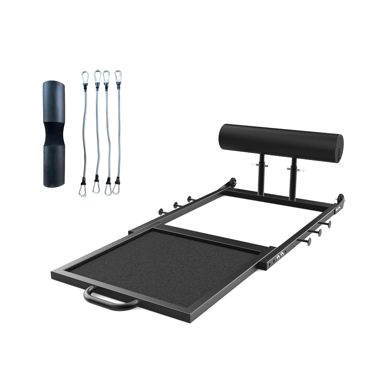 Hip Thrust Machine with Adjustable Resistance – Glute Workout Equipment for Home Gym, Deep Squat & Multipurpose Glute Trainer Bench for Booty & Core Strength Training