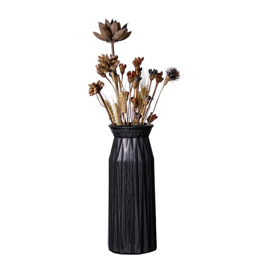 Valemoon Black Antique Vase, 12 Inches Elegant Vintage Glass Vase Rustic European Unique Chic Style for Tabletop, Kitchen, Office, Living Room Decoration