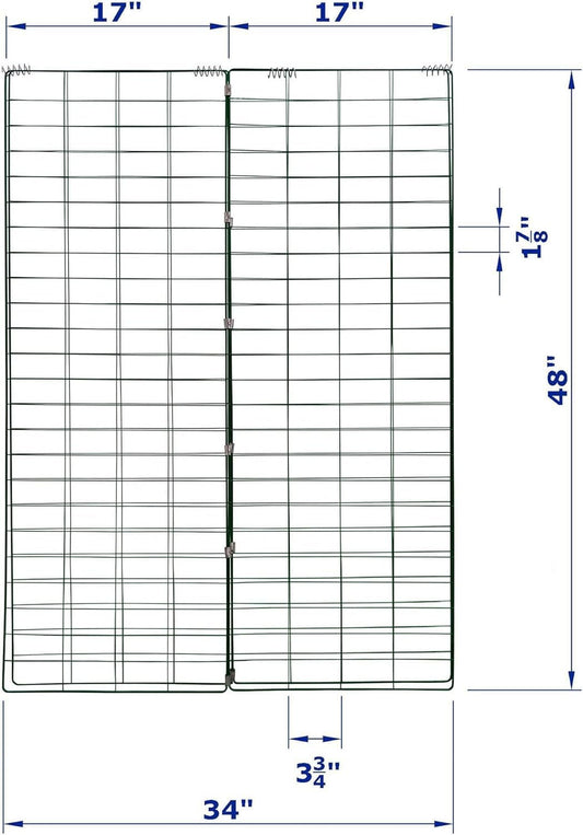 Garden Cucumber Trellis A-Frame Folding Plant Trellis 48 Inch by 34 Inch for Climbing Vegetables Flowers Black 1 Pack with Clips,Cable Ties and Ground Stakes