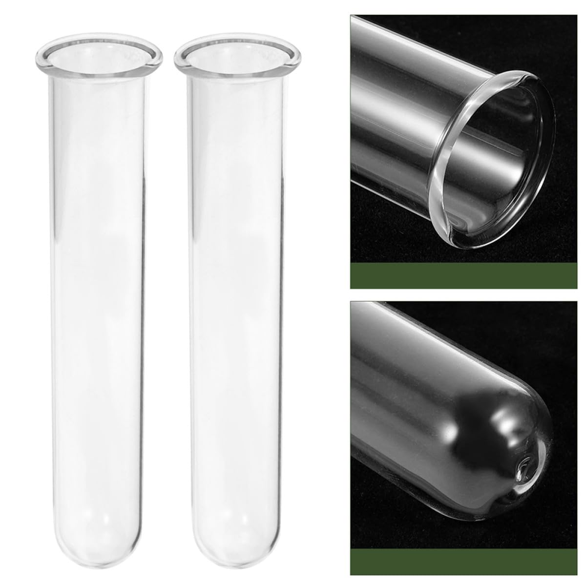 MAGICLULU 4pcs Hydroponic Plant Propagation Tubes Vases Glass Test Tube Containers 2.5x3x18cm Terrarium Accessories for Home Garden Décor