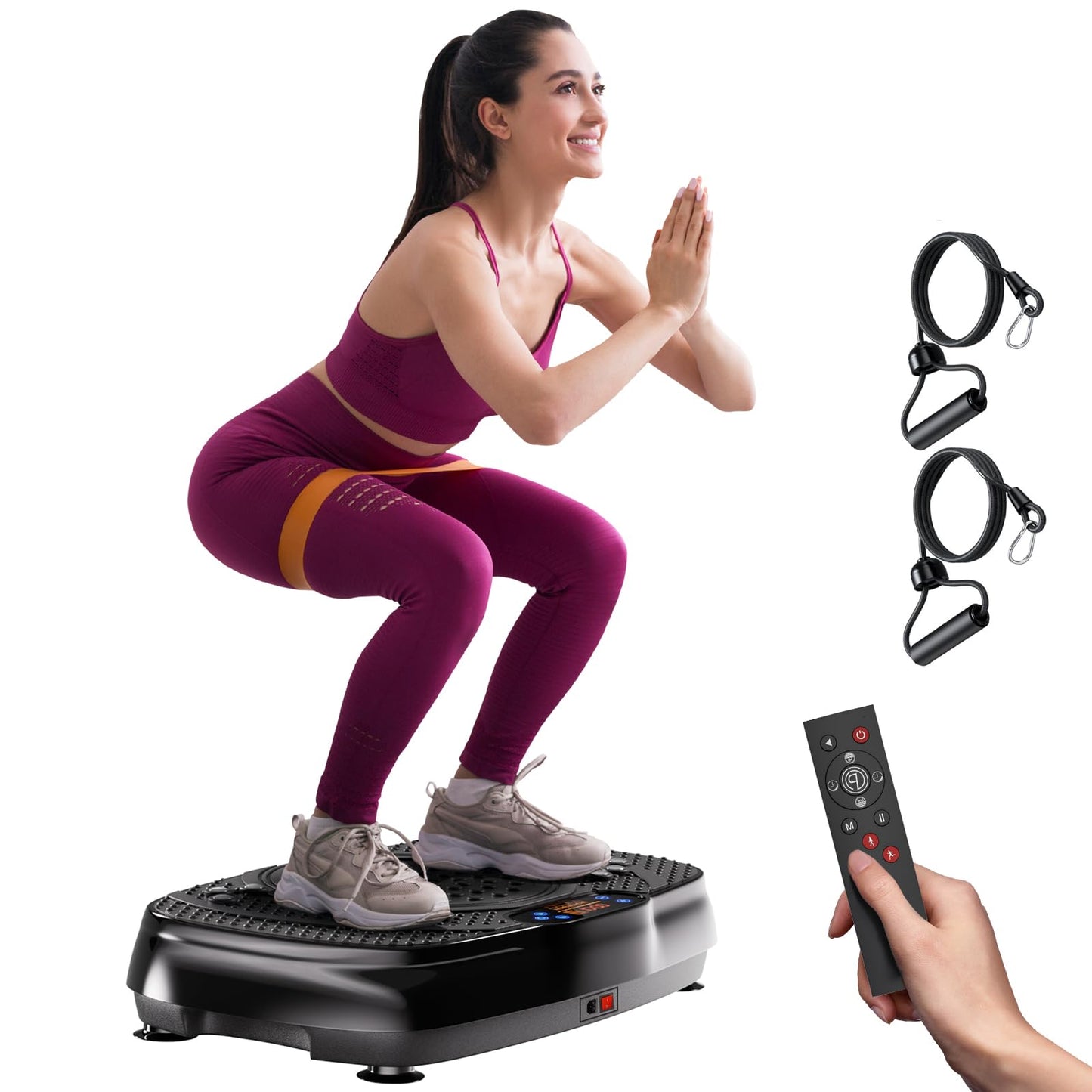 Vibration Plate Exercise Machine: TISSCARE Vibrating Plates for Weight Loss and Lymphatic Drainage, 400lbs Shake Plate Whole Body Workout Platform for Home Fitness Fat Burner Sedentary Office