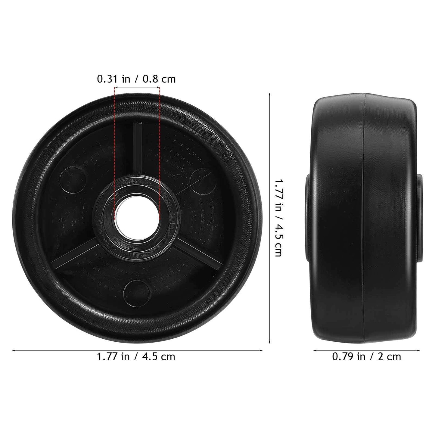 LIOOBO 4-pack Heavy Duty Replacement Caster Wheels – Plastic Roller Wheels for Treadmills, Exercise Bikes & Fitness Equipment | Accessories for Home Gym & Sports Gear