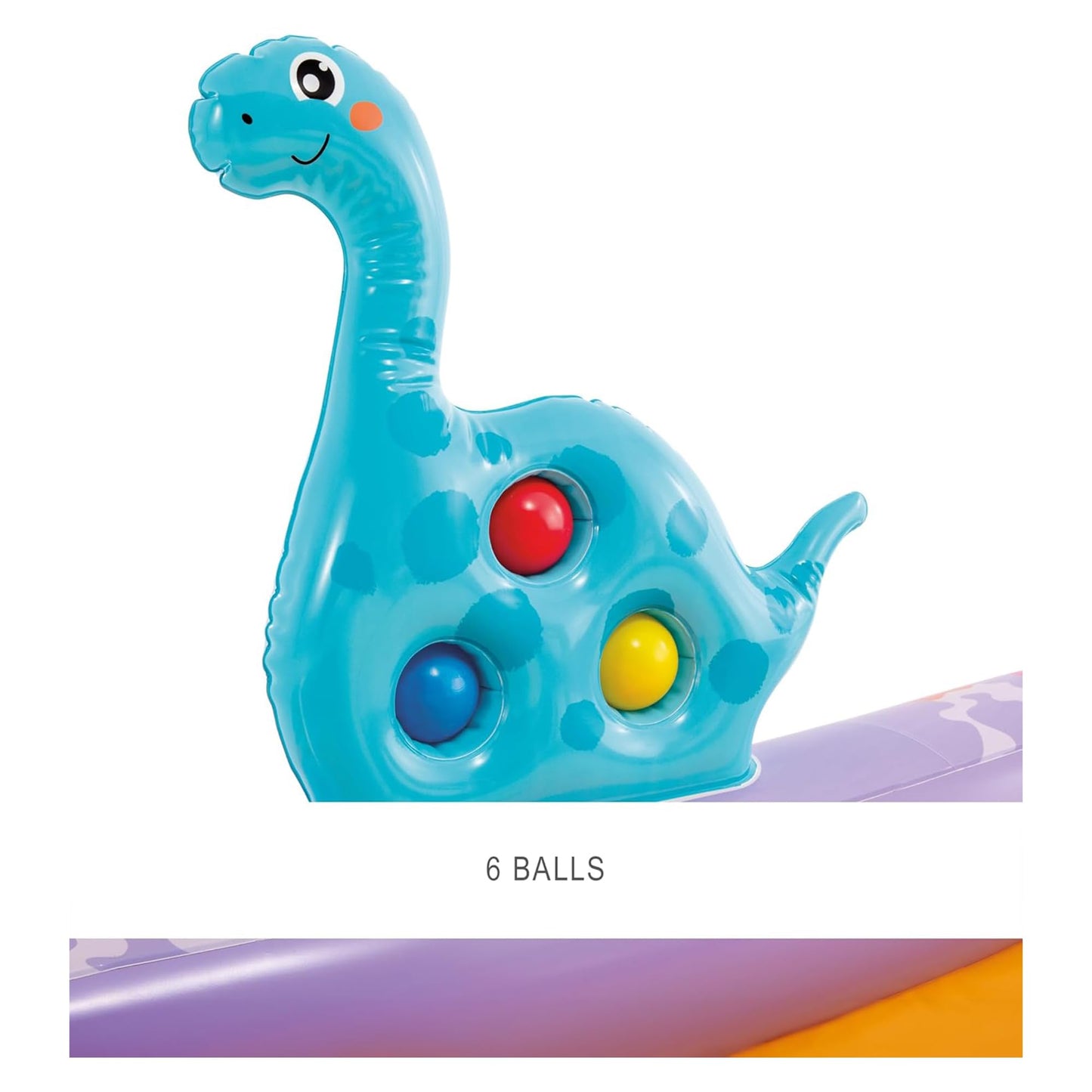 INTEX Dino Park Inflatable Kiddie Pool: Inflatable Kids Pool with Water Sprayer and Slide – Splash Pad – 79" x 62" x 27" – Ages 3+