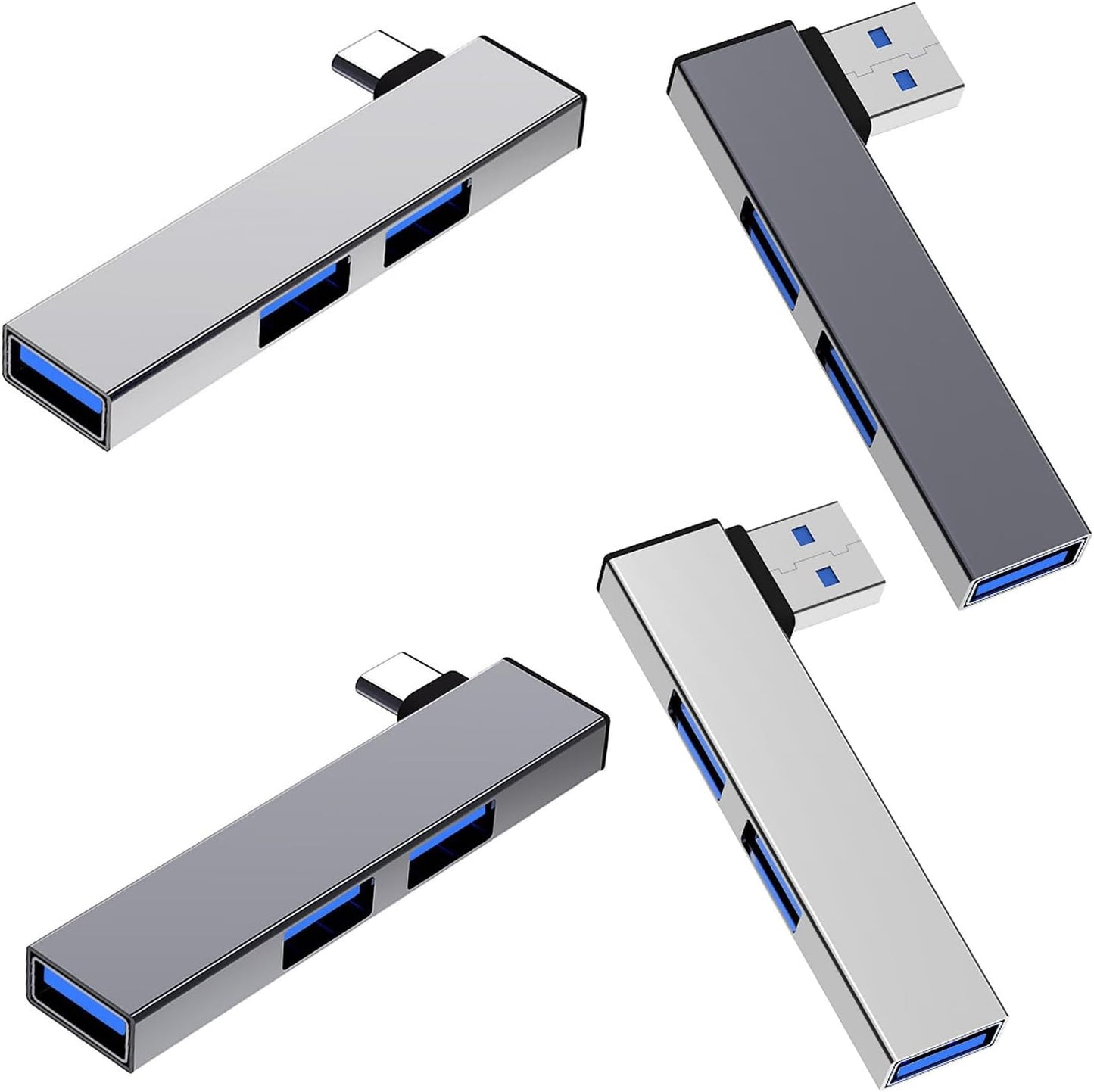 Fowspvzn 90 4 USB3.0 Degree Fast Speed USB C Docking Station Port Hubs Data Transfer for PC Laptop