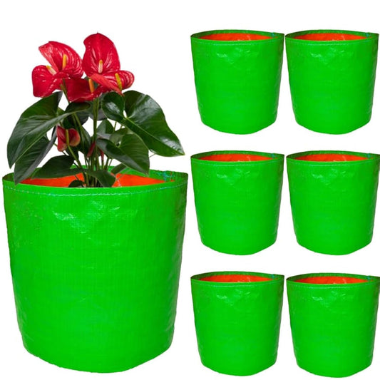 Plant Grow Bags ( 18x18 inch,) Reusable Fabric Grow Bags for Plants – Breathable & Durable Garden Pots for Vegetables, Herbs, and Flowers – Perfect for Indoor/Outdoor Use ( Pack of 7, Green Color )