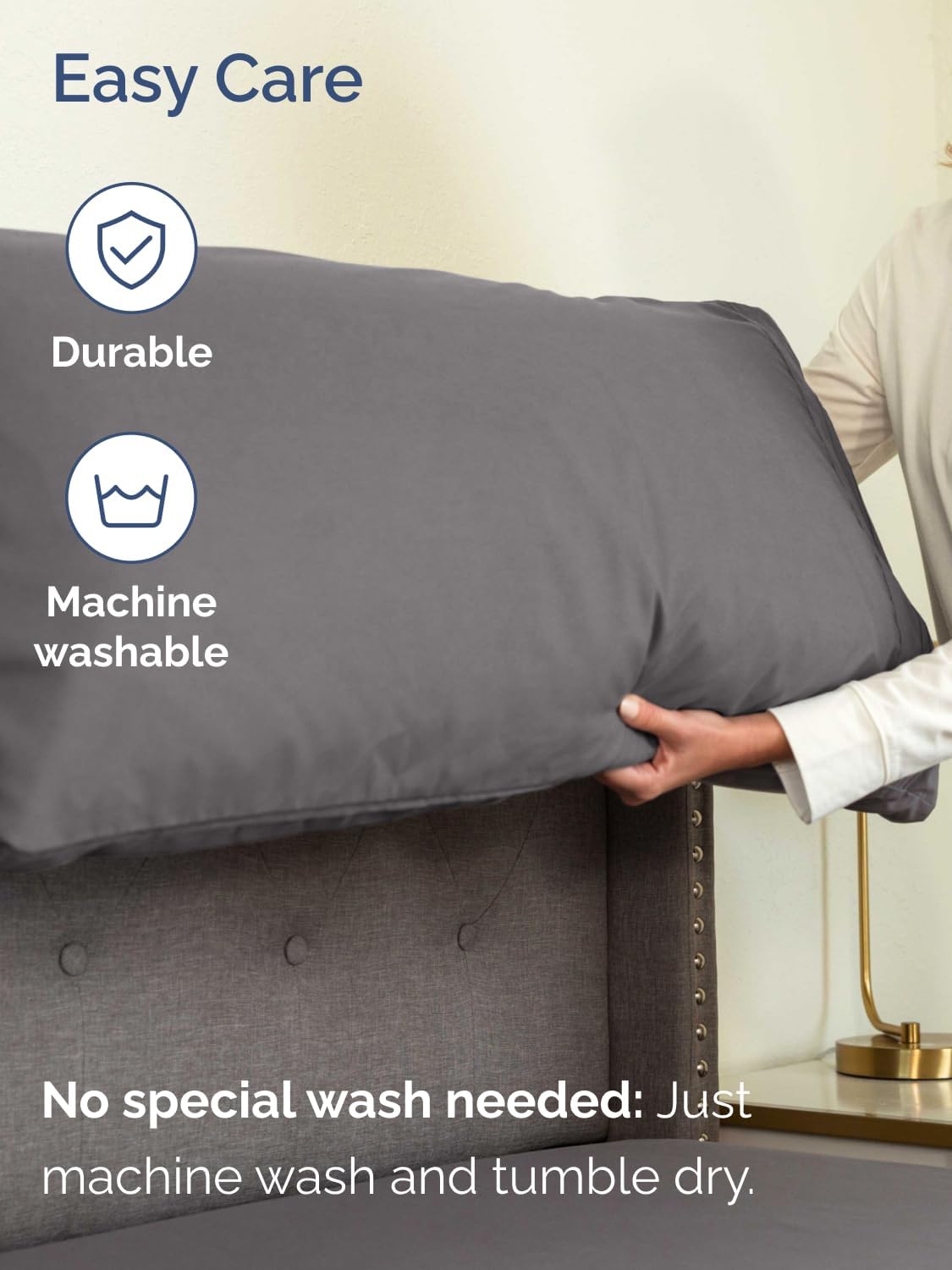 Skiennix Extra Deep Twin Sheet Set - 4-Piece Cooling & Breathable Bedding - Soft, Wrinkle-Free Grey