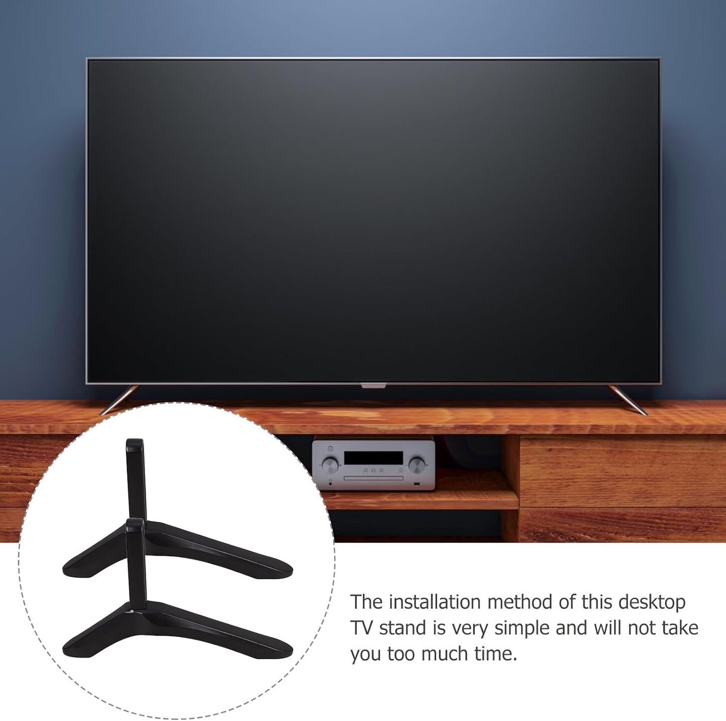 SEWACC Replacement Tv Stand Base with Screws Metal Tv Holder Bracket for Desktop Use Suitable for Flat Screen
