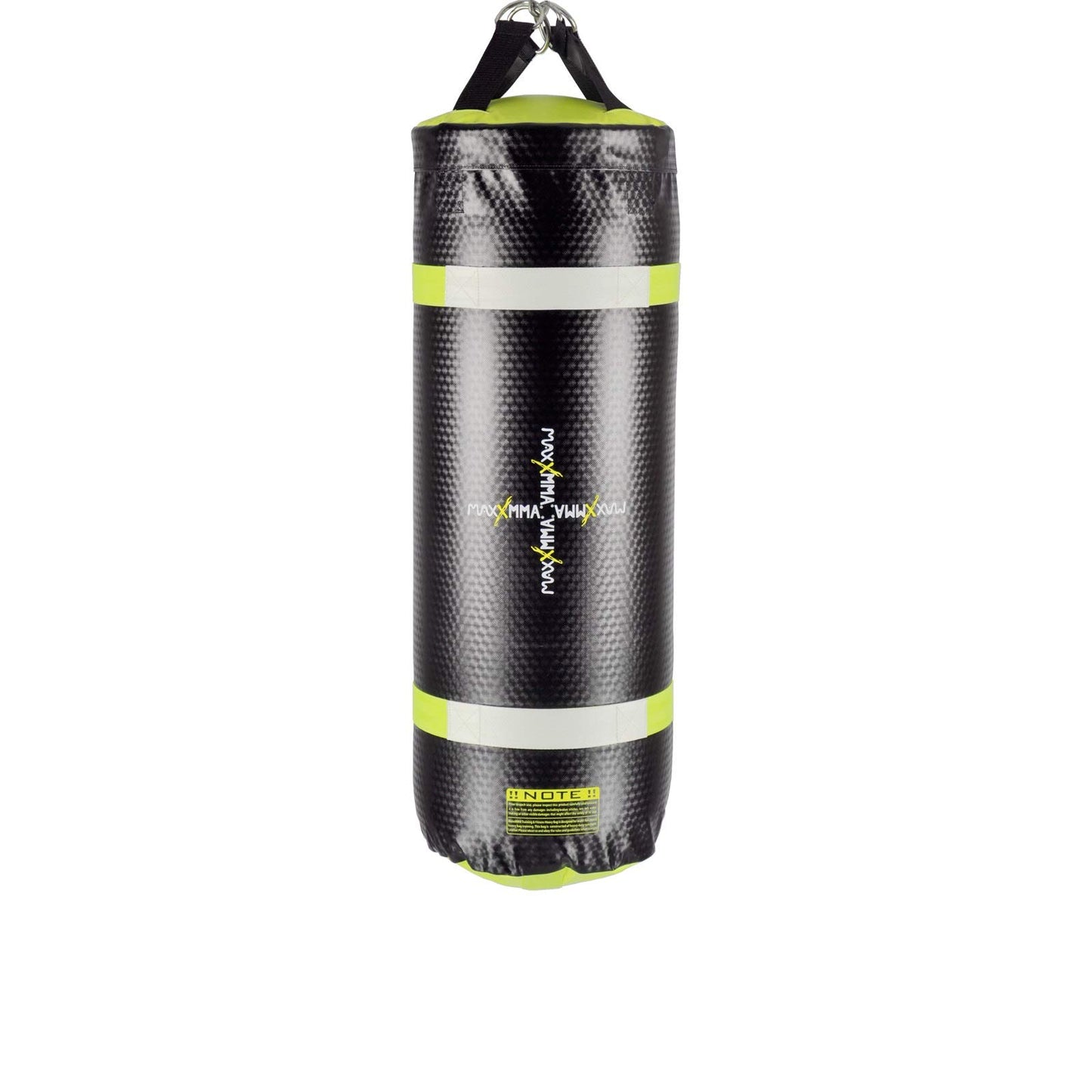 MaxxMMA 3 ft 4-in-1 Water/Air Heavy Bag | Training & Fitness, Uppercut Workout, MMA Grappling, Punching Bag (Black/Neon Yellow)