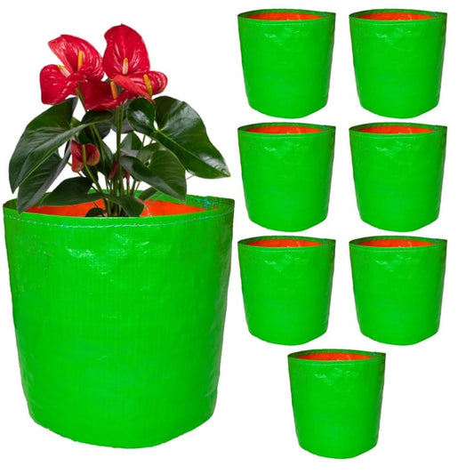 Plant Grow Bags ( 24x24 inch,) Reusable Fabric Grow Bags for Plants – Breathable & Durable Garden Pots for Vegetables, Herbs, and Flowers – Perfect for Indoor/Outdoor Use ( Pack of 8, Green Color )