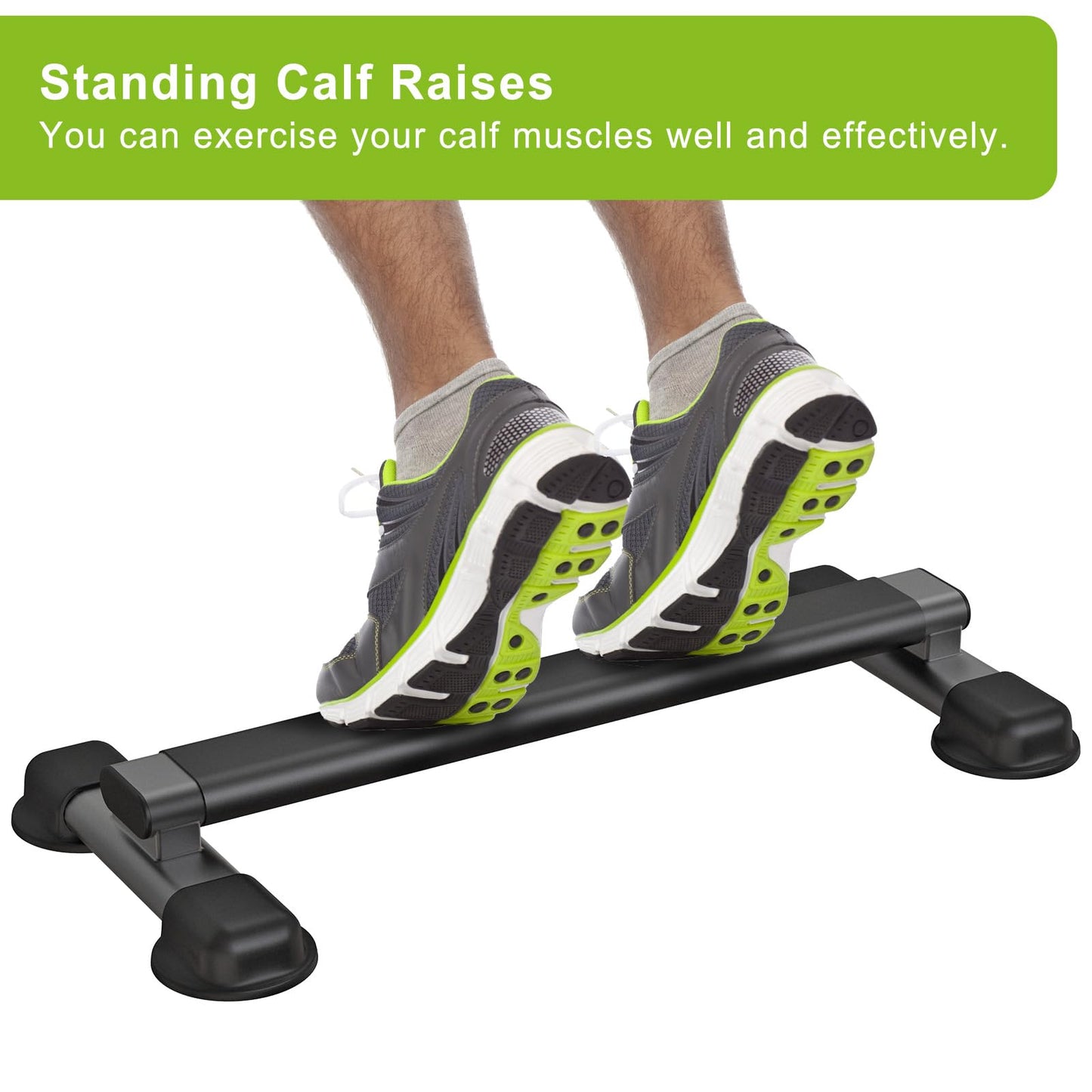 Kipika Versatile Calf Raise Bar - Heavy Duty Steel Standing Calf Raise Machine for Home Gym, Anti-Slip Design - Perfect for Calf Raises, Squats, Foot Stretches & Dip Exercises - Supports up to 800lbs (A: (2.8" Wide Tube))