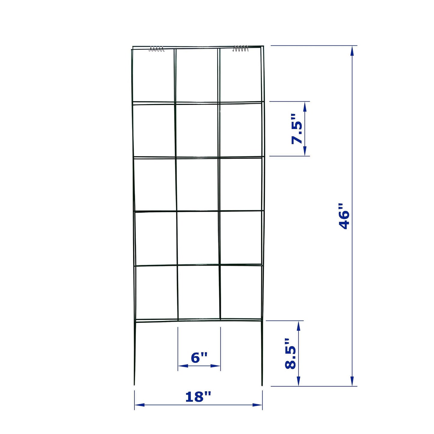 Garden Cucumber Trellis A-Frame Folding Plant Trellis 46 Inch by 18 Inch for Climbing Vegetables Flowers Green 4 Pack with Clips and Cable Ties