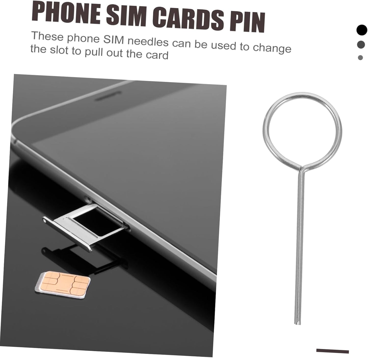 1000pcs Sim Eject Tool for Mobile Phones Remover for Sim Card Tray Design Compatible