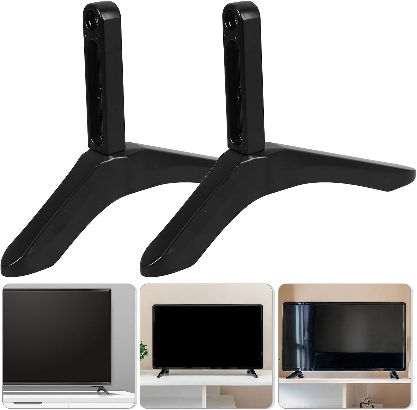 SEWACC Replacement Tv Stand Base with Screws Metal Tv Holder Bracket for Desktop Use Suitable for Flat Screen
