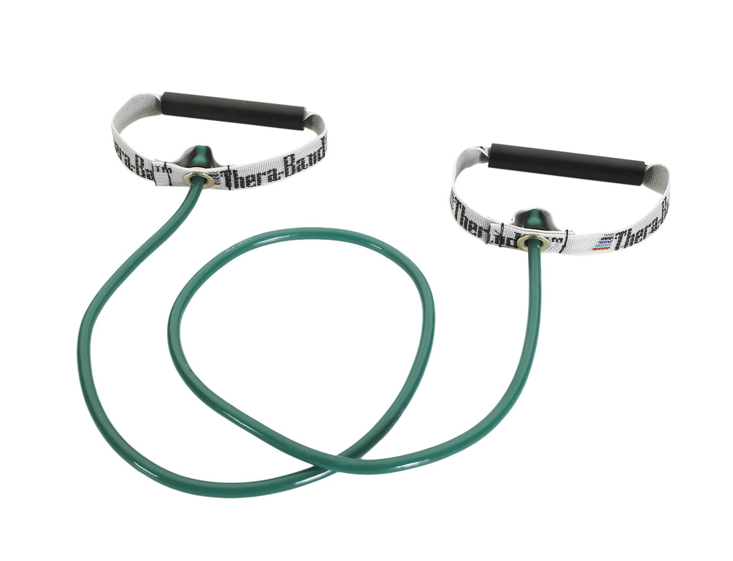 THERABAND Resistance Tubes, Professional Latex Elastic Tubing with Hard Handles For Exercise, Physical Therapy, Lower Pilates, At-Home Workouts, & Rehab, 48 Inch, Green, Heavy, Intermediate