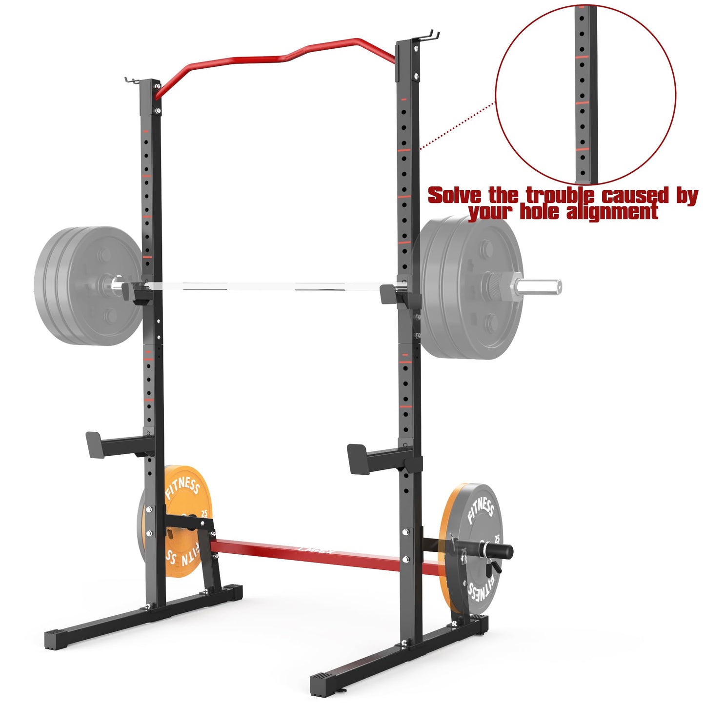 Lmdex Adjustable Squat Rack Barbell Rack Squat Stand Bench Press Pull Up Home Gym Weight Rack