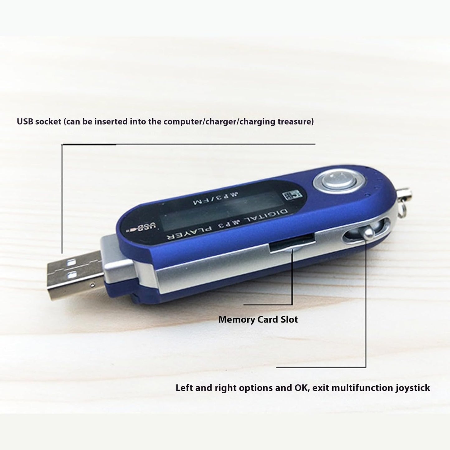 Yunyaobrand MP3 4G/8G Player with Builts in Memory Long Standbys Time and Display Screen Music Player Travel Friendly