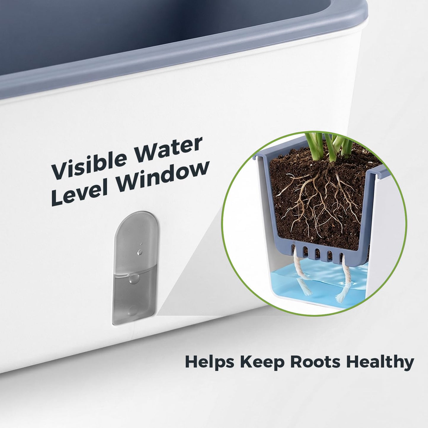 4 Pack Rectangular Planter 17 x 4.5 in Self Watering Planter Window Sill Planters Indoor Rectangle Planter Self Watering Pots Plastic Plant pots with Drainage Holes White Flower Pot Indoor