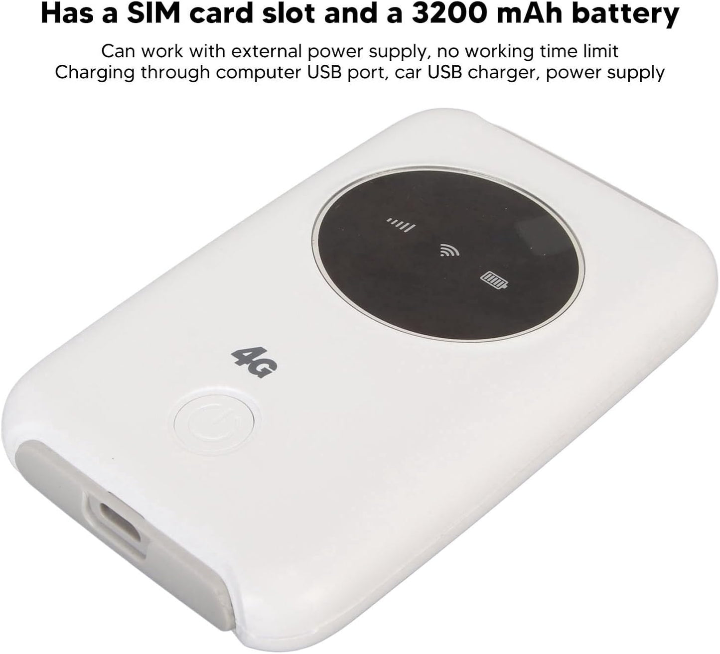 4G 300Mbps 5G 10 3200MAh EBTOOLS LTE USB Modem, Unlocked Mobile Router with Users, Travel Portable Hotspot Built