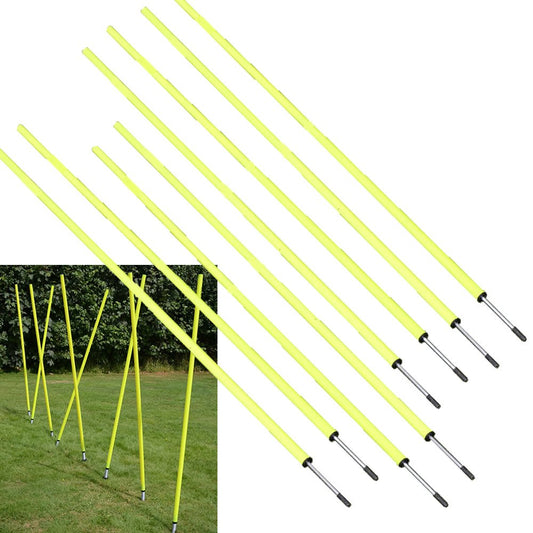 BlueDot Trading Soccer Agility Poles | 5ft Fixed Poles (8 Pack) for Outdoor Game, Speed & Endurance Exercise Training – Soccer Training Equipment for Agility Drills & Sport Coaching