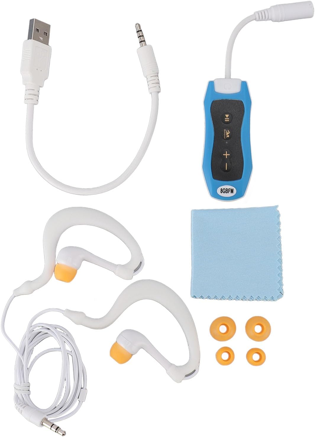 Asixxsix MP3 IPX8 Swimming (8GB) Player, Premium ABS Rubber Material with Rating for Biking Hiking Diving