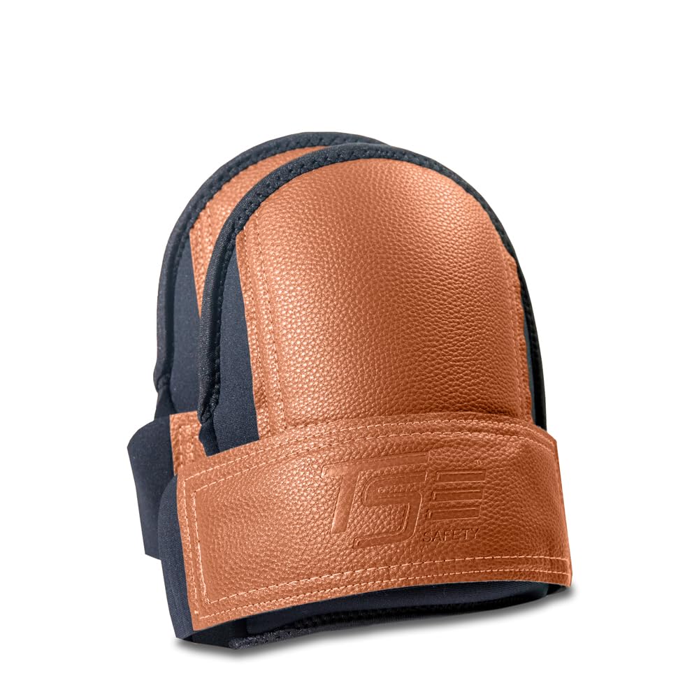TSE Safety Super Soft Work Knee Pads, Premium Quality Neoprene Kneeling Pads, Extra Thick Comfortable Knee Pads for Men and Women, BROWN