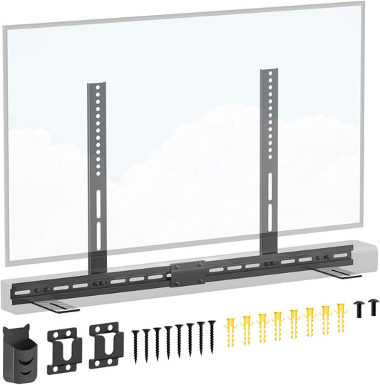 Upgraded Sound Bar Mounts Under TV for Vizio Soundbar Mount with Vizio Speaker Mount and Remote Holder - Adjustable