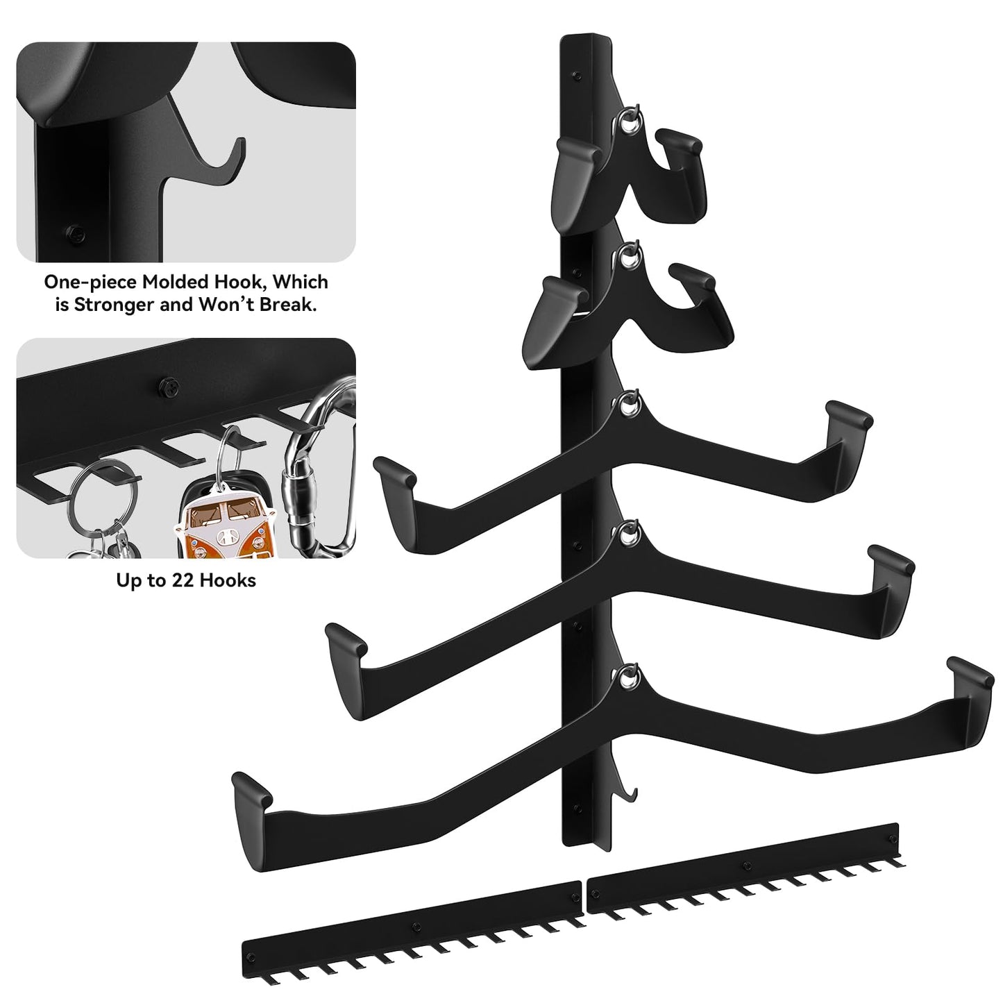 Jsiangoe Lat Pull Down Bar Storage Rack Wall Mount,Gym Storage Wall Organizer for Lat Pulldown Attachments Cable Attachment, Gym Accessories, Workout Equipment, Home Gym Fitness Wall Storage Rack