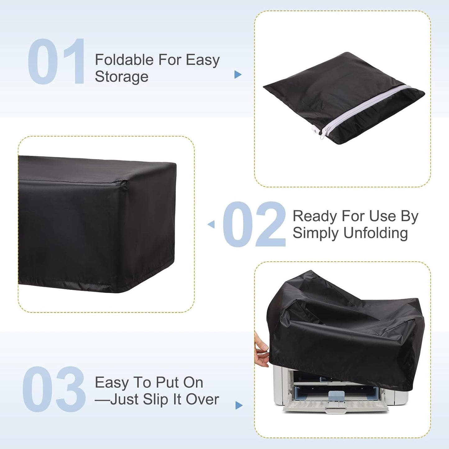 16.93 Inch 27.56 Inch 2Pcs PATIKIL and and Printer Dust Cover Case, Water Proof Static Free Polyester Protective Covers