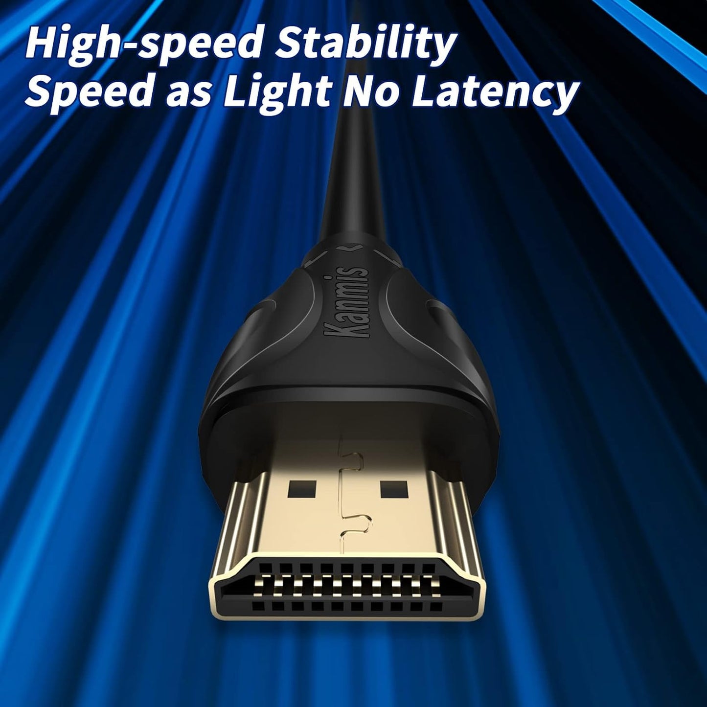 kanmis 4K 25ft, 2.0 &4K@60Hz 2K 1080P, PS3 PS4 HDMI Cable High Speed Hdmi Cables Ultra High Speed Gold Plated
