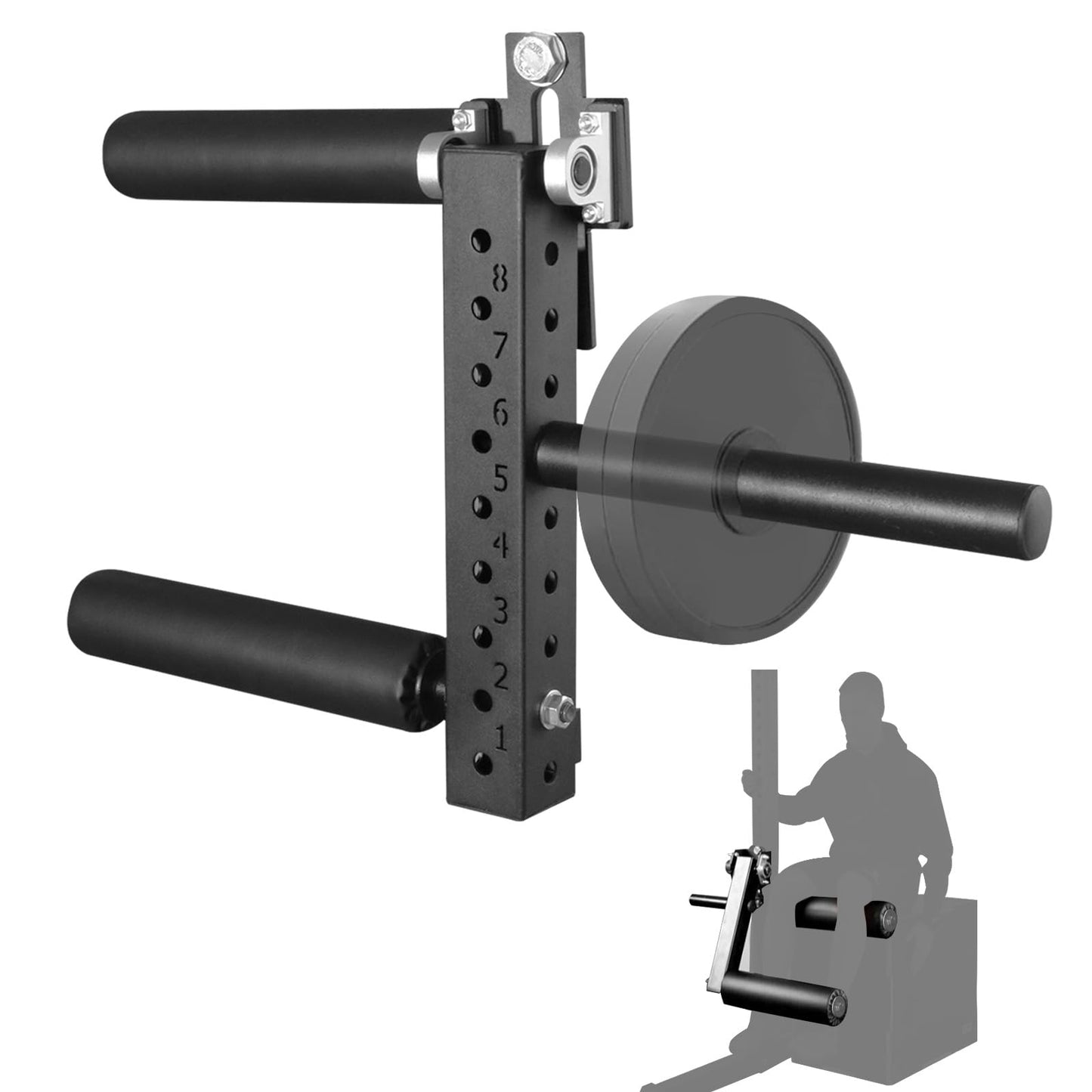 Leg Extension Attachment for Power Rack: Seated Leg StrengthExtension and Curl Machine - 8-Position Adjustable Seated Leg Trainer Power Racks with 26mm/1in Hole
