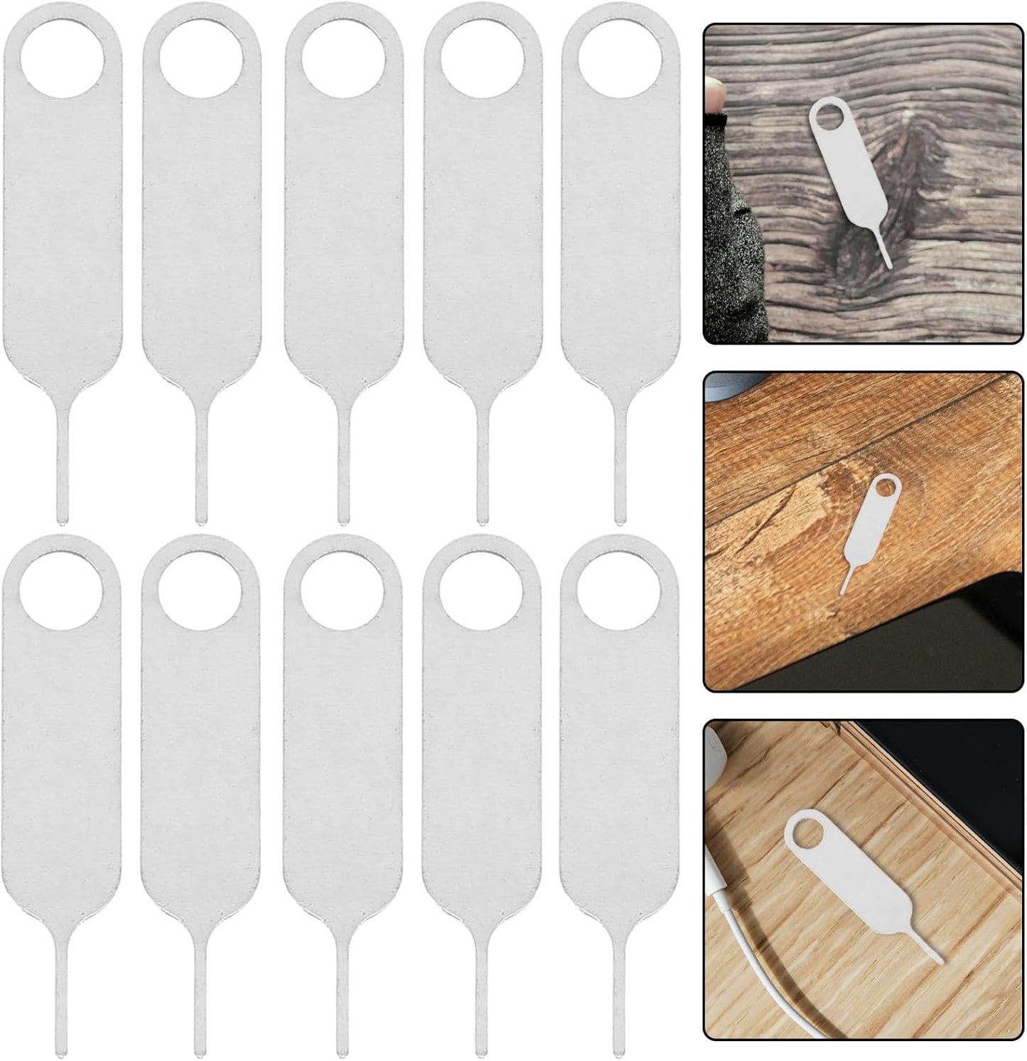 500pcs Operitacx Sim Card Ejector Pin Tool Stainless Steel Universal Sim Eject Tool for Mobile Phones Compact