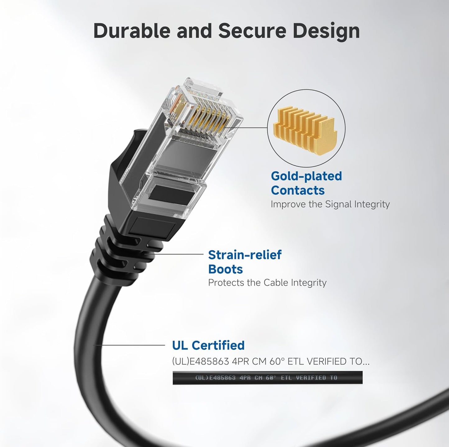 10Gbps 6 100ft, 6 Cat6 Cable Matters Snagless Long Cat Ethernet Cable - Cat Cable, Cord, Ethernet Cord, Black