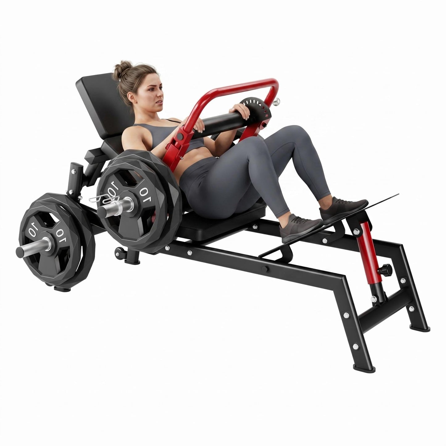 PeacefulHues Heavy Duty Hip Thrust Machine for Home Gym – 900LBS Capacity, Plate-Loaded Glute Bridge Trainer – Adjustable Footboard, Non-Slip Padding, Weight Holder – Butt Exercise & Strength Training