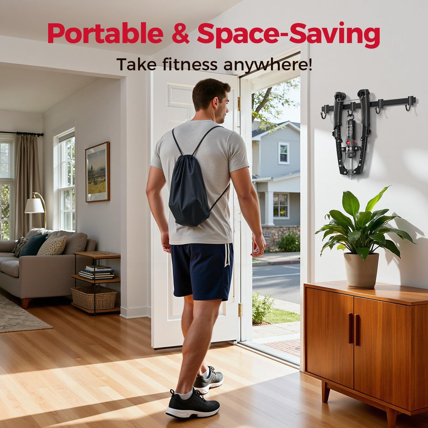 FLYBIRD CT1 Chest Trainer & Arm Twister & Core Trainer, Hydraulic Power CoreFlex Twister Chest Workout Equipment, 22-440lbs for Strength, 3-in-1 Trainer with Ab Roller Wheel(Backpack & Pad Included)