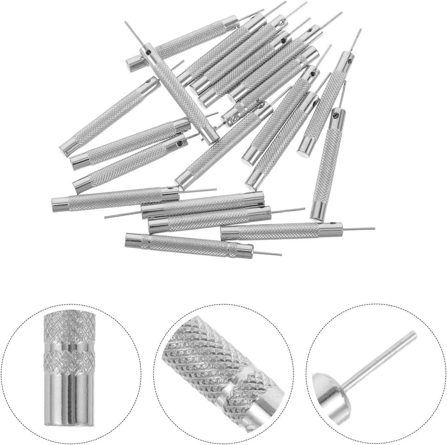20pcs Set FRCOLOR Sim Card Tray Pin Ejector Tool for Smartphones with Detachable Keychain Stainless Steel Sim Opener
