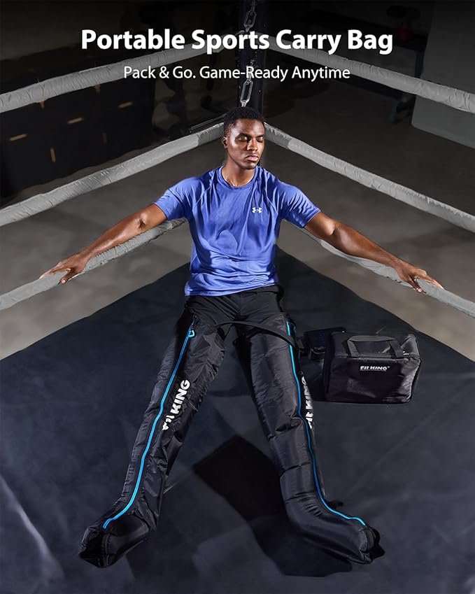 FIT KING Upgraded Leg Massager Recovery Boots, Professional Air Compression Recovery System for Circulation & Athlete-Level Fast Recovery, Cordless Rechargeable Compression Boots (Medium)