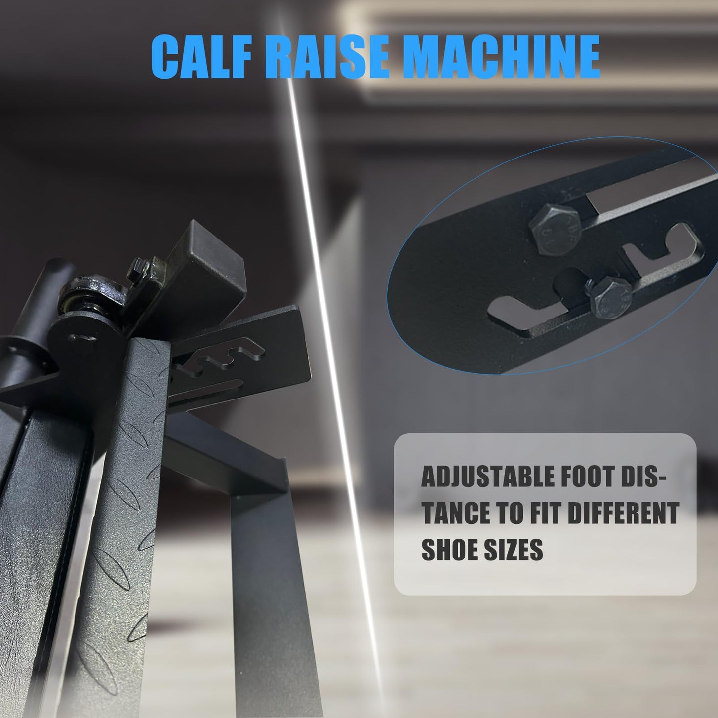 BLUSLM Adjustable Tibia Dorsi Calf Machine, Calf Raise Machine for Leg Stretching, Tibialis Trainer, Strength Training Leg Equipment, Fit 2 Inches Weight Plates