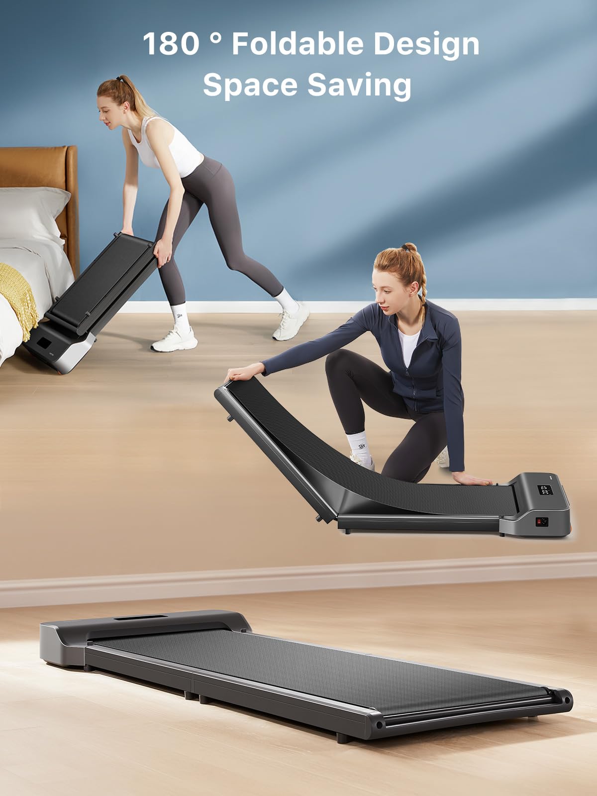 WALKINGPAD Z1 Foldable Walking Pad Treadmill for Home Office, Under Desk Treadmill with Adaptive Speed Control, Compact Design for Small Spaces, No Assembly Needed