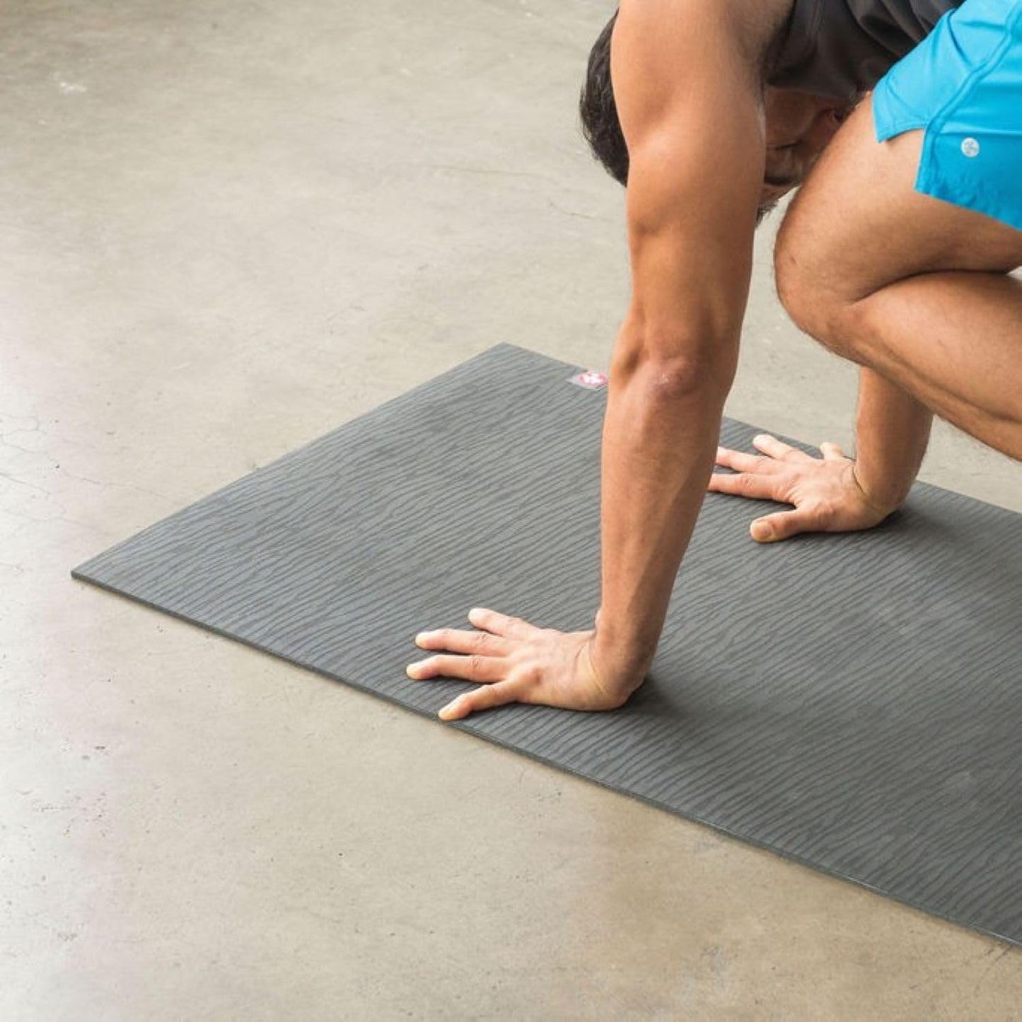 Manduka eKOLite Yoga Mat 71" - 4mm | Natural Rubber | Eco-Friendly | Soft Textured Surface | Natural Next-to-Skin Feel | 71 x 24 inches | Acai Midnight