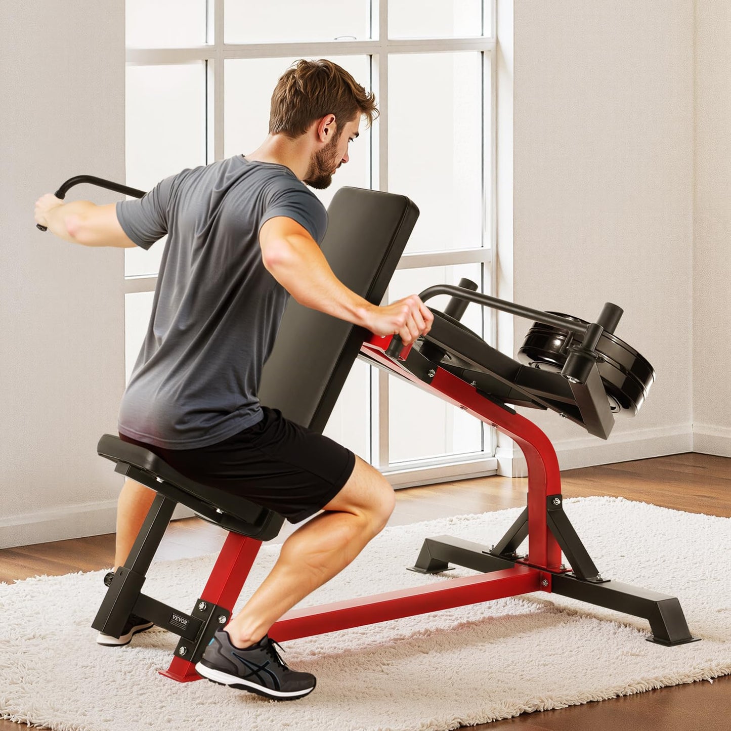 VEVOR Chest Press Machine, Incline Chest Fly and Rear Delt Fly Machine, 450 LBS Chest Machine, Adjustable Fitness Bench Press Machine, Home Gym Equipment for Upper Body Strength Training Machine