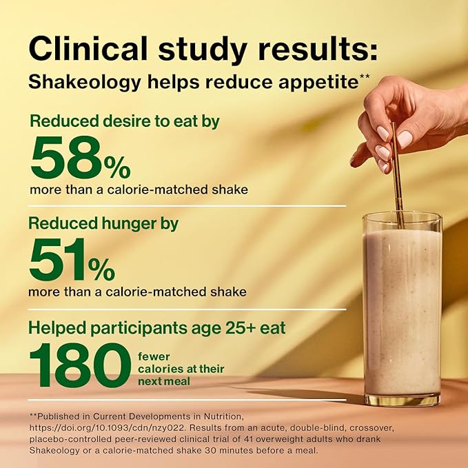Shakeology 0g Added Sugar Plant Based Protein Powder Blend, Gluten-Free Shake with Vitamins and Minerals ??Helps Support Healthy Weight Loss, Lean Muscle, Gut Health ??Vanilla, 30 Servings